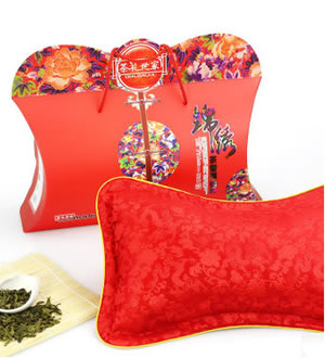 锦绣颈椎枕（红色） （已下架）-睡在自然茶香里，享受高品质生活