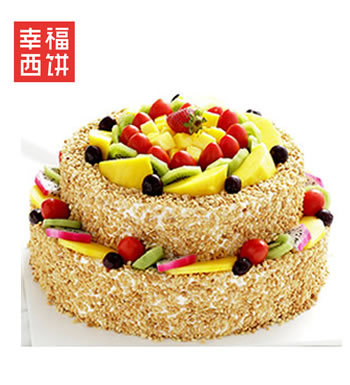 幸福西饼-阳光城堡 （已下架）-栗子口味双层水果蛋糕