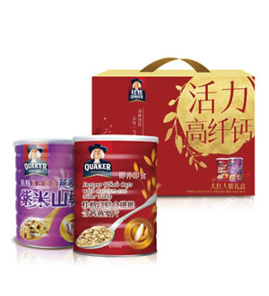 台湾进口燕麦片礼盒 （已下架）-高纤高钙麦片+紫米山药