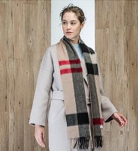 恒源祥女士羊毛围巾 - 冬季加厚长款保暖