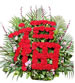 福如东海 - 99支红色康乃馨插成“福”字