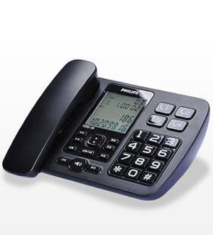 飞利浦语音报号电话机-来电报号 大按键 大屏幕 专为老人设计