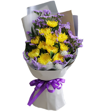 怀想(悼念花束)-黄色菊花12枝