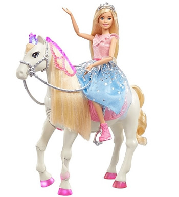 芭比娃娃 梦幻公主和马驹 （已下架）-正品Barbie 寓教于乐