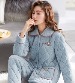 女士法兰绒夹棉家居服 - 加厚款，适合偏寒冷的确